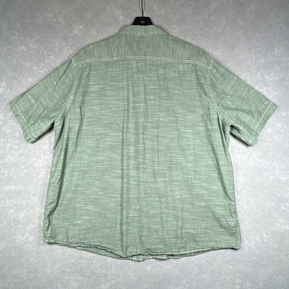 Woolrich Shirt Men’s XXL Green Button Up Short Sleeve Outdoors Camp 2XL - Picture 7 of 10